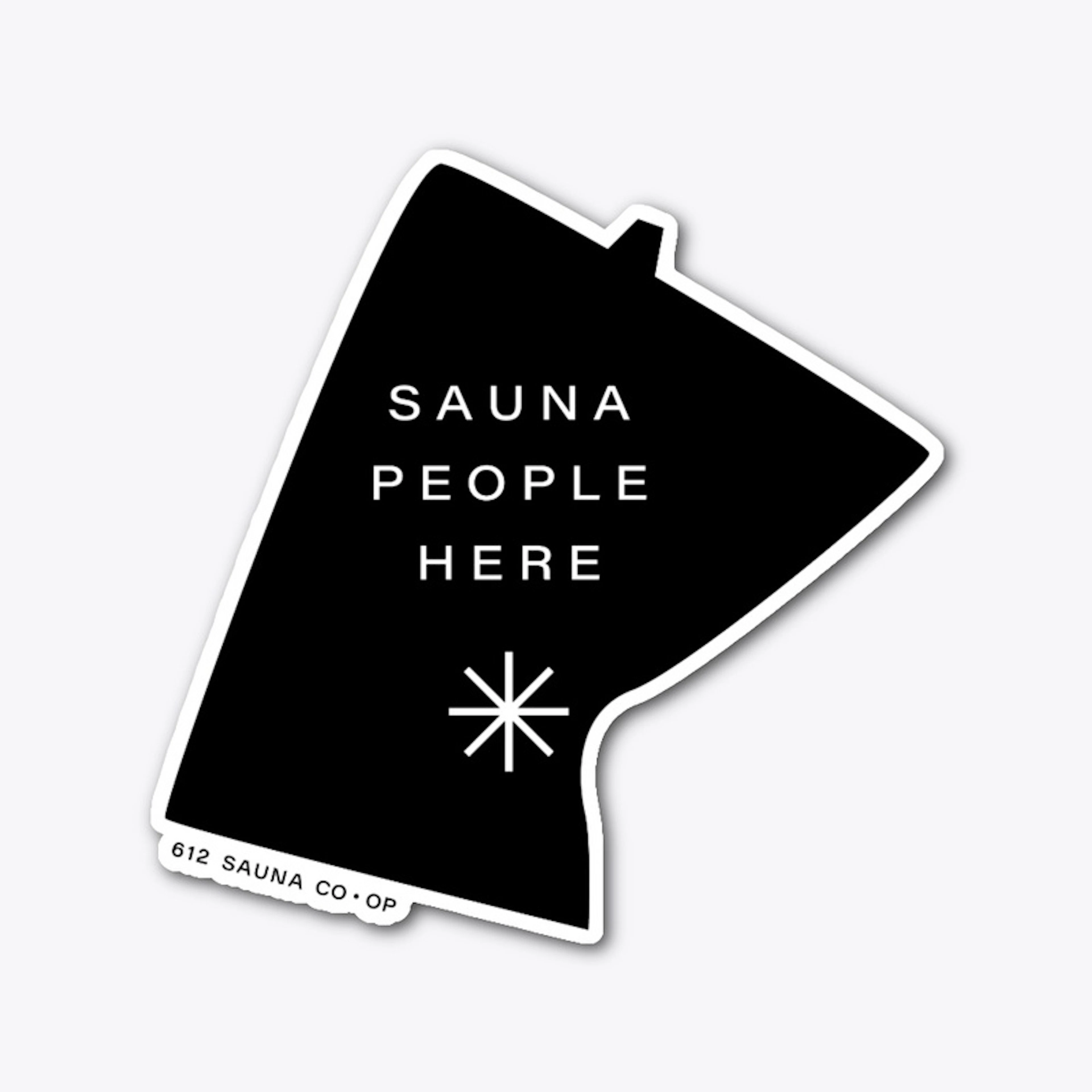 Sauna People Here Sticker