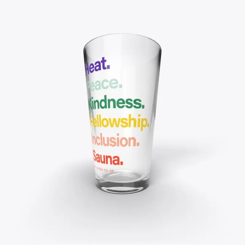 Heat Peace Sauna Pint Glass 